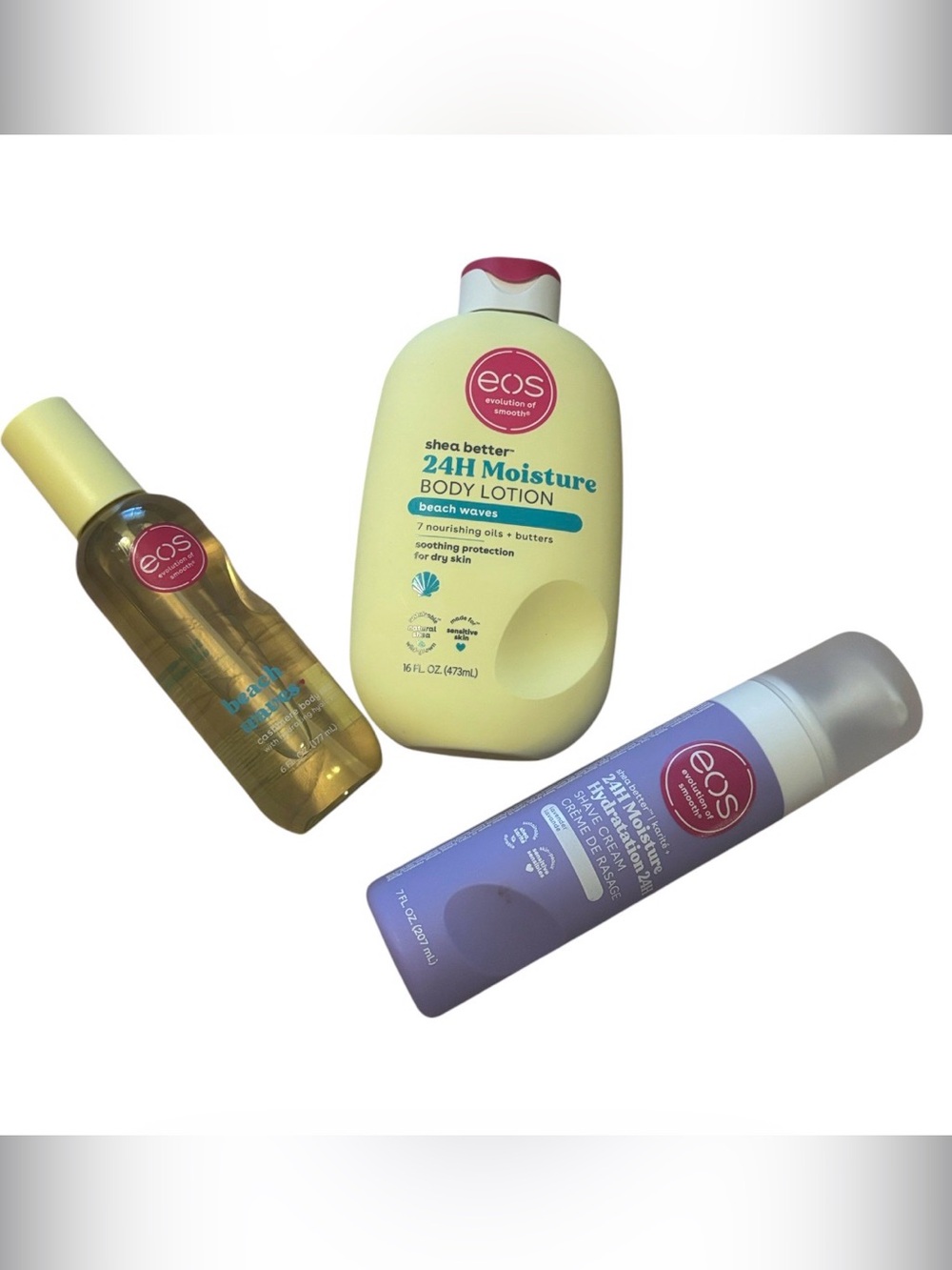 EOS BUNDLE | Beach Waves Body Lotion & Body Mist Paired W Moisture Shave Cream